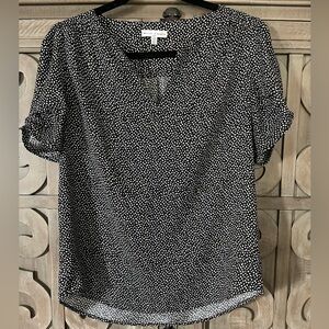 Elegant Black and White Women's Blouse